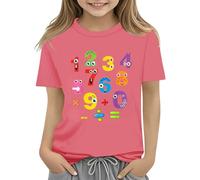 Maglietta a maniche lunghe per ragazze, taglia L, con numero 2025, per la scuola, la matematica, per gli amanti della matematica, vestiti da 10 ragazze (rosa, 12-13 anni)