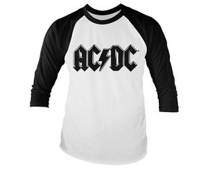 Maglietta A Maniche Lunghe Retro Nera Con Logo AC/DC Ufficialmente Licenziata