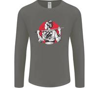 Maglietta A Maniche Lunghe Samurai Tattoo Girl MMA Kenjutsu Kendo Iaido Uomo