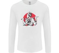 Maglietta A Maniche Lunghe Samurai Tattoo Girl MMA Kenjutsu Kendo Iaido Uomo