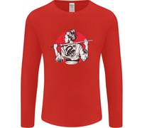 Maglietta A Maniche Lunghe Samurai Tattoo Girl MMA Kenjutsu Kendo Iaido Uomo