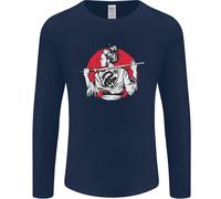 Maglietta A Maniche Lunghe Samurai Tattoo Girl MMA Kenjutsu Kendo Iaido Uomo