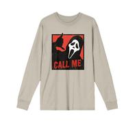 Maglietta A Maniche Lunghe Scream Ghost Face Call Me, Grigia