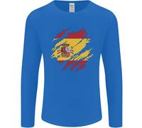 Maglietta A Maniche Lunghe Uomo Bandiera Spagnola Giorno Del Calcio Torn