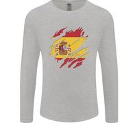 Maglietta A Maniche Lunghe Uomo Bandiera Spagnola Giorno Del Calcio Torn