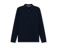 Maglietta A Maniche Lunghe Zip Casual Da Uomo Regular Fit Blu 543084 18 Marine