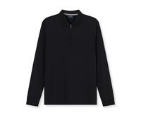 Maglietta A Maniche Lunghe Zip Casual Da Uomo Regular Fit Nera 543084 68