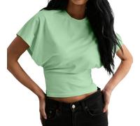 Maglietta a Righe Donna Eleganti Basic Imbottite Gomito Colorate Microfibra Slim Turchese Cintura Autunno Be Sexy Che Cuori Laminata Nervosa Strane Luccicanti Bimaterica