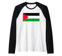 Maglietta a strisce di Gaza Tee Bandiera souvenir Regalo Maglia con Maniche Raglan