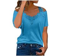 Maglietta a tunica estiva da donna, a maniche corte, alla moda, con scollo a V, con stampa floreale a farfalla, con lacci, slim fit, taglie S-5XL