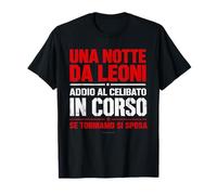 Maglietta Addio al Celibato Sposo Amici Notte da Leoni. Maglietta