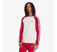 Maglietta adida 3-TRIPE Long-leeve Top Cloud White/ Team Victory Red S