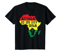 Maglietta Africa is in My Dna Black History Maglietta, Bambini, Nero, 2 Anni