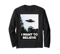 Maglietta Alien UFO Hunter I Want To Believe Maglia a Manica