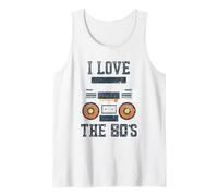 Maglietta anni '80 Retro Party Disco I Love The Eighties Tshirt regalo Canotta