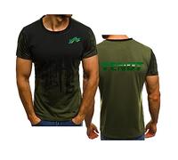 Maglietta atletica da uomo per FENDT Stampa Manica corta Traspirante T-shirt ad asciugatura rapida Corsa Allenamento Top Abiti da lavoro larghi estivi Mezze maniche sfumate casual morbide, Green-S