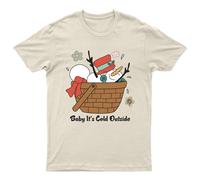 Maglietta Baby Its Cold Outside Unisex Regalo Retrò Stagionale Divertente...