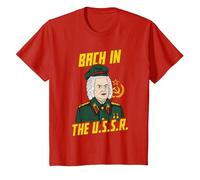 Maglietta Bach in The URSS - Compositore Divertente del Comunismo sovietico Maglietta, Bambini, Rosso, 6 Anni