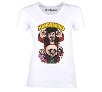 Maglietta Bambina Donna Ragazza di Mandrakino Mandrake Ninno t-Shirt 100% Cotone (IT, Numero, 38, 40, Regular, Regular, Bianco)