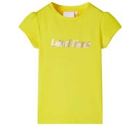 vidaXL Maglietta Bambina Maniche Giallo Acceso 92