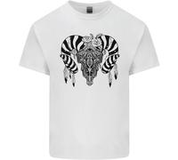 Maglietta Bambini Con Teschio Di Toro Tribale Buffalo Per Ragazzi E Ragazze