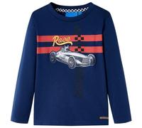vidaXL Maglietta Bambini Maniche Lunghe Blu Marino 128