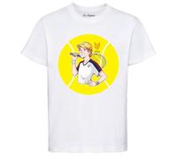 Maglietta Bambini Wimbledon di Jannik n.1 al Mondo di Tennis Cotone Unisex Bambino Bambina Fumetto Sinner (IT, età, 3 Anni, 4 Anni, Regular, Bianco)