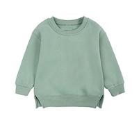 Maglietta Bambino- Bambino Ragazzi Ragazze Pullover Felpa in Pile per Bambini Solid Plus Neonati Top Coat Ragazze Tops