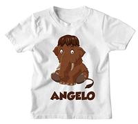 Maglietta Bambino Personalizzabile Mammut Mammuth Animali Divertenti - personalizza con Il Nome del Tuo Bimbo o della Tua Bimba - Idea Regalo