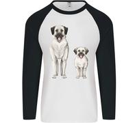 Maglietta Baseball Lunga Uomo Anatolian Shepherd Dog E Cucciolo