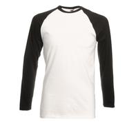 Maglietta Baseball Manica Lunga Fruit of the Loom Cotone Jersey Girocollo
