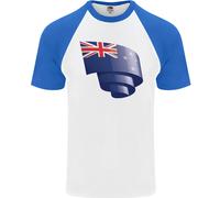 Maglietta Baseball S/S Da Uomo Con Bandiera Della Nuova Zelanda Kiwi