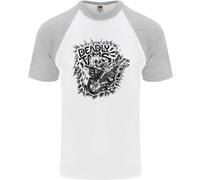 Maglietta Baseball S/S Da Uomo Deadly Tams Guitar Guitarist Rock Metal Punk