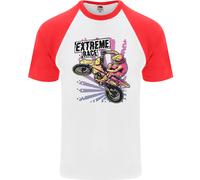 Maglietta Baseball S/S Da Uomo Extreme Race Motocross Dirt Bike