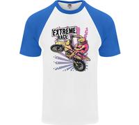 Maglietta Baseball S/S Da Uomo Extreme Race Motocross Dirt Bike