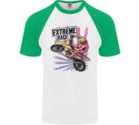 Maglietta Baseball S/S Da Uomo Extreme Race Motocross Dirt Bike