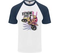 Maglietta Baseball S/S Da Uomo Extreme Race Motocross Dirt Bike
