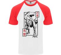 Maglietta Baseball S/S Da Uomo Giapponese T-REX NINJA MMA Mixed Martial Arts