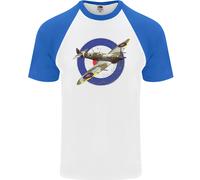 Maglietta Baseball S/S Da Uomo Spitfire MOD RAF WWII Aereo Da Caccia