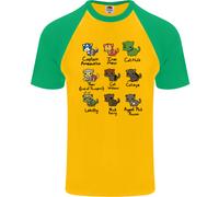 Maglietta Baseball S/S Da Uomo Supereroi Divertenti Con Gatti