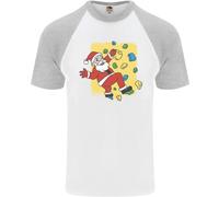 Maglietta Baseball S/S Divertente Di Natale Per Climber Santa Da Uomo