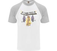 Maglietta Baseball S/S Divertente Per Cani Tough Night Hangover Alcol Birra Uomo