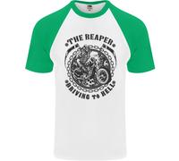 Maglietta Baseball S/S Per Uomo Grim Reaper Motocicletta Biker