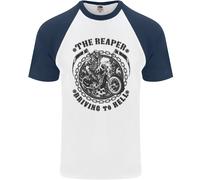 Maglietta Baseball S/S Per Uomo Grim Reaper Motocicletta Biker