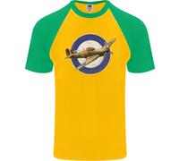 Maglietta Baseball S/S Uomo Hawker Hurricane Con Insegna RAF