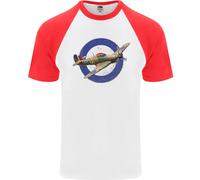 Maglietta Baseball S/S Uomo Hawker Hurricane Con Insegna RAF