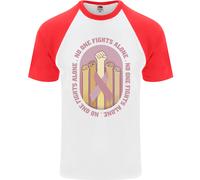 Maglietta Baseball S/S Uomo Per La Consapevolezza Del Cancro Al Seno