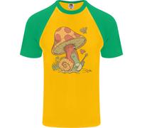 Maglietta Baseball Uomo S/S Con Lumaca Che Suona La Chitarra Rock