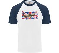 Maglietta Baseball Uomo S/S Hawker Hurricane Con La Union Jack