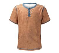 Maglietta basic a maniche corte slim fit da uomo a maniche corte casual top camicetta magliette da uomo per interni ed esterni passeggiate sport vita quotidiana, Caff, XXL